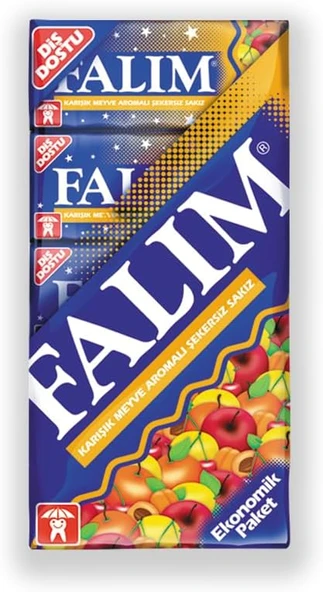 Falım 5'Li Karışık Meyve Aromalı Şekersiz Sakız 35 Gr ürün görseli 1