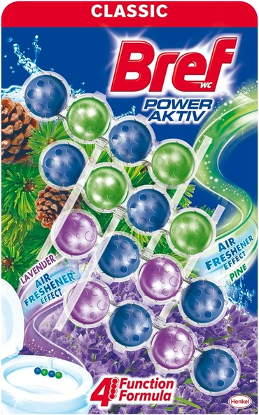 Bref Power Çam Lavanta Kokulu 4'Lü Klozet Bloğu 4 X 50 G, Çam & Lavanta 4 ürün görseli 1