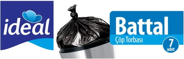 İdeal Battal Boy Poşeti 7'Li 70X95 Cm, Sızdırmaz Yırtılmaz Battal Boy Torbası, Geri Dönüştürülebilir Atık Torbası, Restoran, Kafe, Ofis, İşyeri, Ev, Mutfak Için Güçlü Poşeti Torbası ürün görseli 1