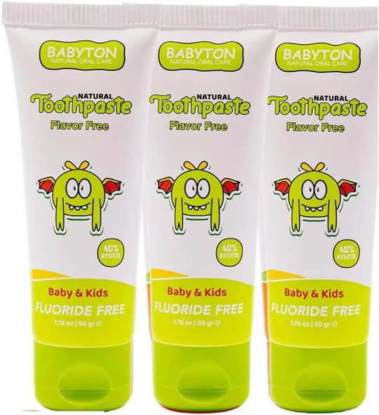 Babyton Doğal Aromasız Macunu 3'Lü Set 50 Gr ürün görseli 1