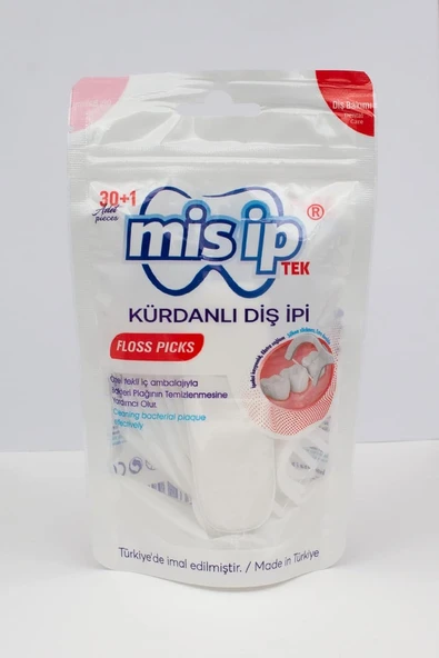 Mis İp 30+1 Tek Tek Paketli Seyahat Kılıfı Hediyeli Kürdanlı Ipi ürün görseli 1