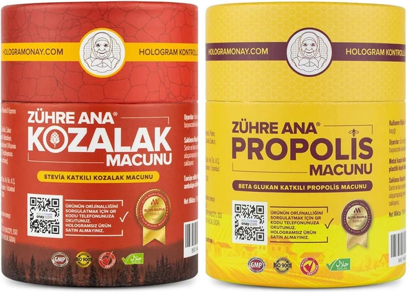 Zühre Ana Propolis Macunu + Zühre Ana Diyabetik Kozalak Macunu ürün görseli 1