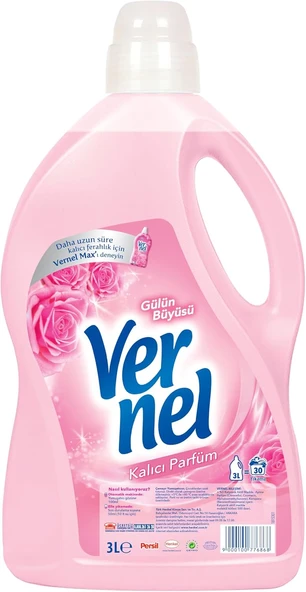 Vernel Gülün Büyüsü Kalıcı Parfüm 30 Yıkama Çamaşır Yumuşatıcısı (1 X 3000 Ml) ürün görseli 1