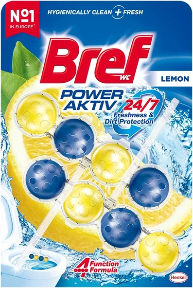 Bref Wc Power Aktiv Limon Duo Pack 2'Li Klozet Temizleme Topları 1 X 2 Adet, Limon 2, İkili ürün görseli 1