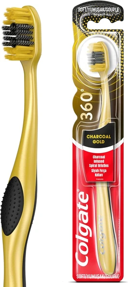 360 Charcoal Gold Çok Yönlü Koruma Yumuşak Fırçası ürün görseli 1