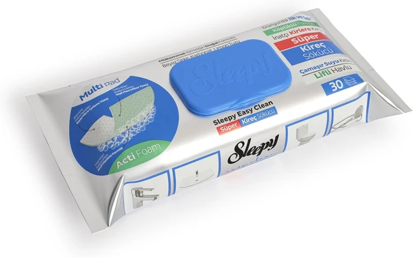 Sleepy Easy Clean Süper Kireç Sökücü Yüzey Temizlik Havlusu&Mendili 30 Yaprak ürün görseli 1