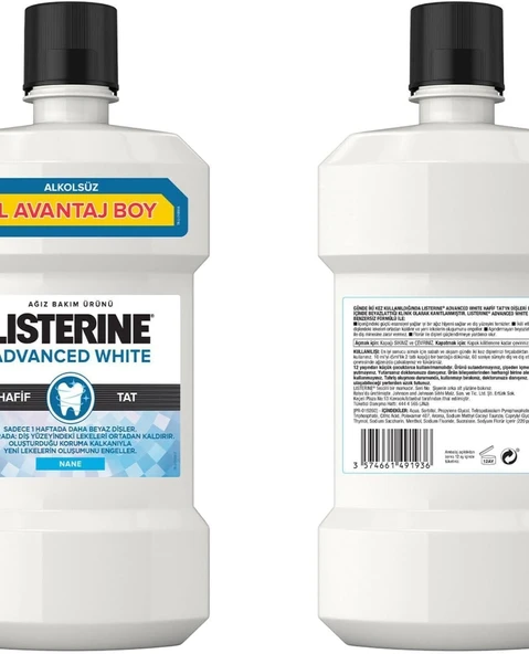 Listerine Advanced White Ağız Çalkalama Suyu, 1L ürün görseli 1