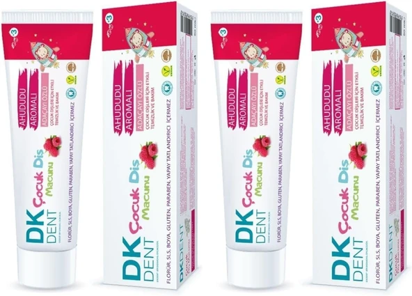Dermokil Dk Dent Di̇ş Macunu 50Ml Çocuk Ahududu 2Li Paket ürün görseli 1