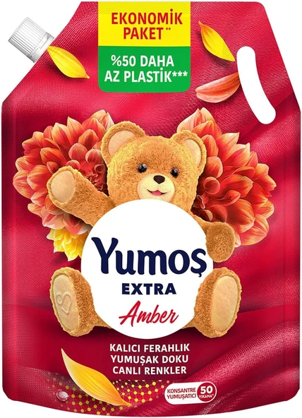 Yumoş Ekstra Amber Konsantre Yumuşatıcı Pouch 1200 Ml ürün görseli 1