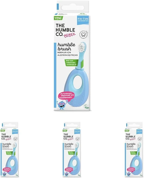 The Humble Co. - Humble Brush Baby Bebekler Için Alıştırma Fırçası - (Tavsi̇ye Yaş 6+ Ay - 2 Yaş) (4 Paketi) ürün görseli 1