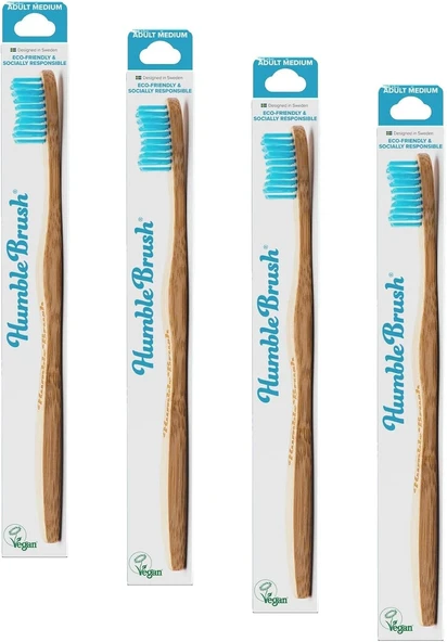 The Humble Co. Brush Yetişkin Bambu Medium Orta Fırçası 1 Paket (4 Paketi) ürün görseli 1