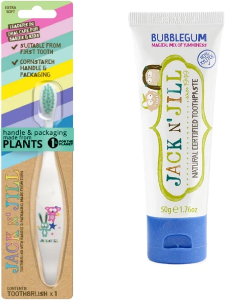 N' Jıll N Jill Doğal Bakım Seti (Bunny&Koala Fırçası + Sakız Aromalı Macun 50G) ürün görseli 1