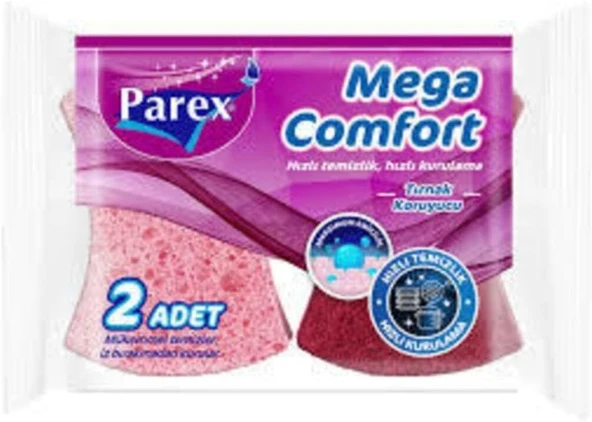 Parex Mega Sünger Oluklu 2'Li 1 Paket (1 X 2 Adet) ürün görseli 1