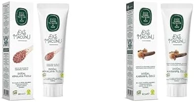 Doğal Macunu Seti (Himalaya Tuzlu + Karanfil, 2X90Ml) ürün görseli 1
