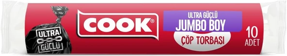 Cook Ekstra Kalın Torbası, Dayanıklı Boy 80 X 110 Cm (10 Adet/Rulo) ürün görseli 1