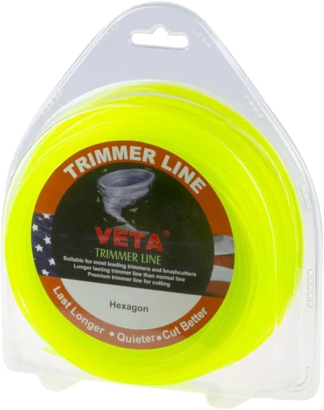 Veta 131618 Tırpan Misina 3.5Mm 40M Sarı 6 Köşe ürün görseli 1