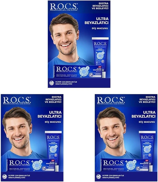 R.O.C.S. Whitening Beyazlatici Macunu, 94G (3 Paketi) ürün görseli 1