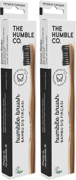 The Humble Co. Co Bambu Fırçası Yetişkin Sensitive Yumuşak Siyah (2 Paketi) ürün görseli 1