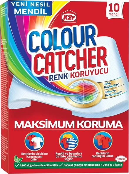 K2R Colour Catcher Renk Koruyucu 10'Lu Mendil (1 X 10 Adet) ürün görseli 1