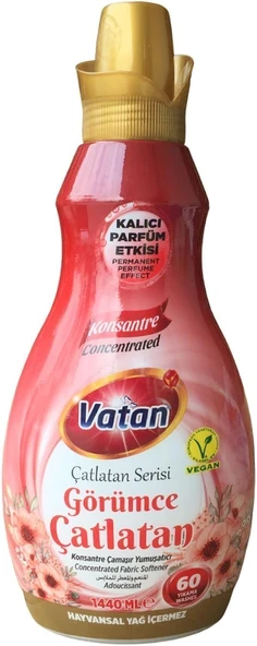 Vatan Yengesi Çatlama Konsantre Kumaş Yumuşatıcı, Sıvı, Çiçekli Kokulu, 1440 Ml ürün görseli 1