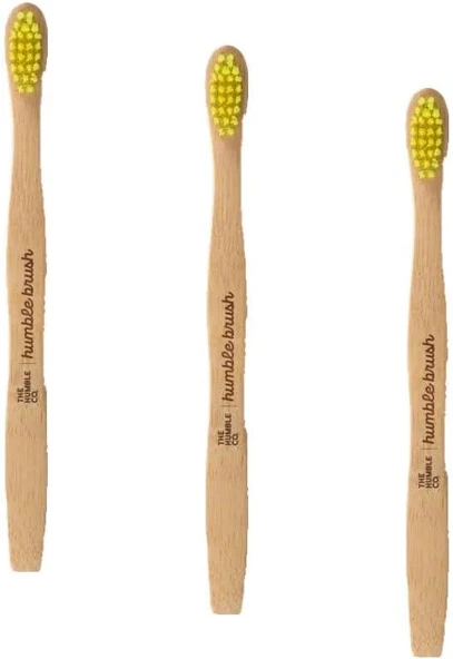 The Humble Co. Brush Çocuk Bambu Fırçası Sarı 1 Paket(1 X 0.1 G) (3 Paketi) ürün görseli 1