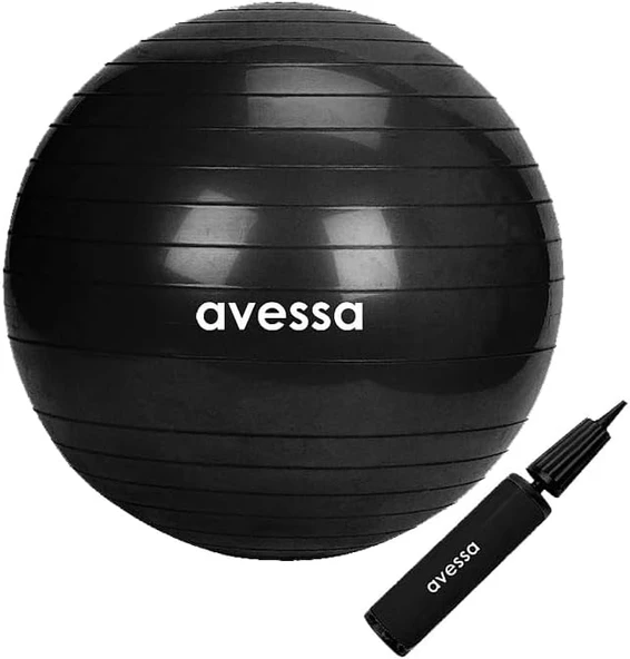 Avessa Pilates Topu 55 Cm Siyah ürün görseli 1