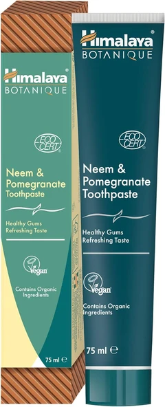 Himalaya Botanique Macunu 75 Ml | Ecocert Cosmos | Organik Bileşenler, Neem, Nar | Florür Gluten İçermez ürün görseli 1