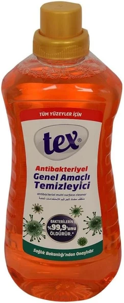 Tex Antibakteriyel Genel Amaçlı Yüzey Temizleyici 1.5 Lt Turuncu ürün görseli 1