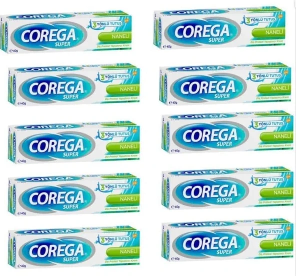 Corega Süper Protezi Yapıştırıcı Naneli 40 Gr 12 Adet ürün görseli 1
