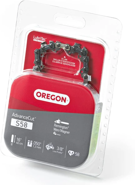 Oregon S58 Advancecut 16 İnç Kılavuz Çubuklar Için Yedek Testere Zinciri, 58 Tahrik Bağlantısı, Pitch: 3/8" Düşük Titreşim, 50" Ölçer, Remington, Skil, Wen Daha Fazlasına Uygun ürün görseli 1
