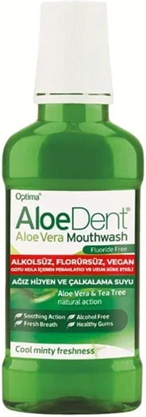 Aloe Dent Alkolsüz Florürsüz Ağız Kokusu Önleyici Doğal Ağız Bakım Suyu - 250 Ml ürün görseli 1