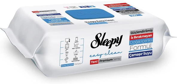 Sleepy Easy Clean Çamaşır Suyu Katkılı Yüzey Temizlik Havlusu Mendili 100 Yaprak ürün görseli 1