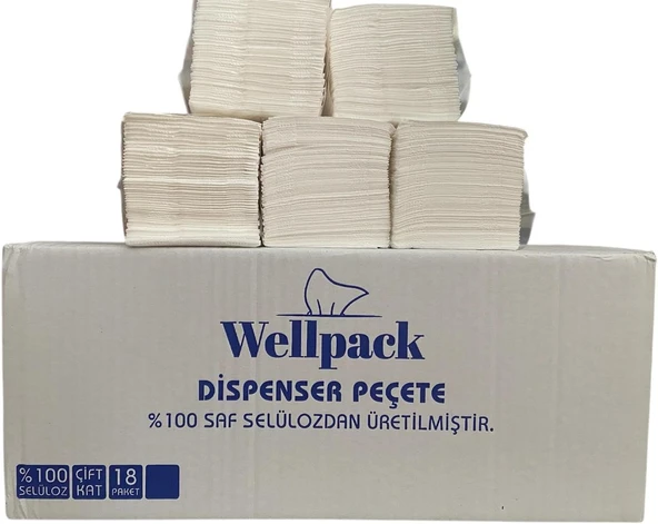 Wellpack Dispenser Masa Üstü Peçetelik Için,%100 Saf Selüloz, Paket, Çift Katlı ürün görseli 1