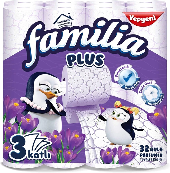 Familia 3 Katlı Tuvalet Kağıdı Sihirli Çiçekler 32'Li 1 Paket (1 X 32 Adet), 2.7 Kg ürün görseli 1