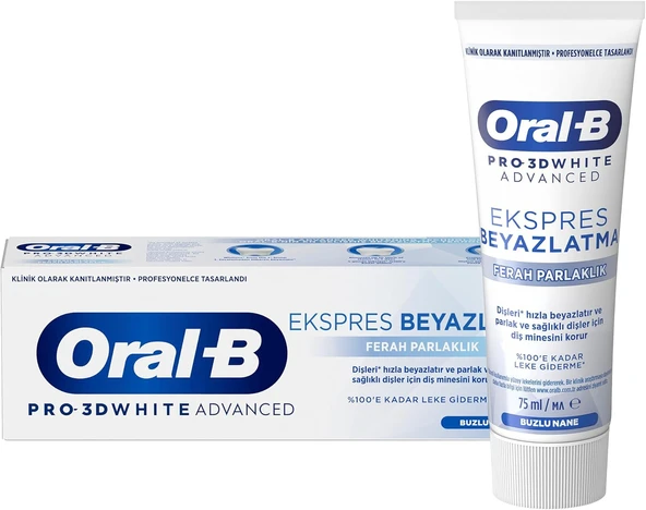 3D White Advanced Ekspres Beyazlatma Ferah Parlaklık Macunu 75 Ml ürün görseli 1