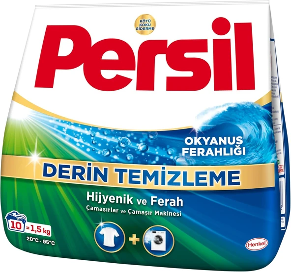 Okyanus Ferahlığı Derin Temizleme 1, 5 Kg Toz Çamaşır Deterjanı Hijyenik Ferah ürün görseli 1