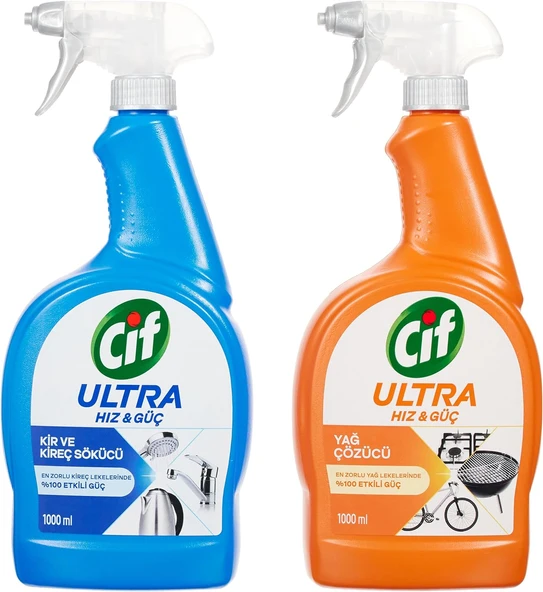 Hız Güç Çözücü Sprey Kir Çıkarıcı 1000 Ml + Kireç Sökücü Sprey 1000 Ml ürün görseli 1