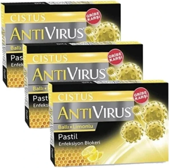 Cistus Antivirus Pastil, Ballı Limonlu, 10 Adet X 3 Paket ürün görseli 1