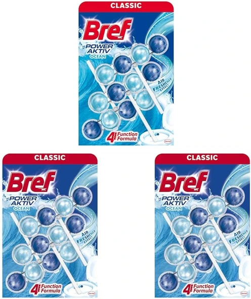 Bref Power Okyanus Kokulu 3'Lü Klozet Bloğu 3 X 50 G (3 Paketi) ürün görseli 1