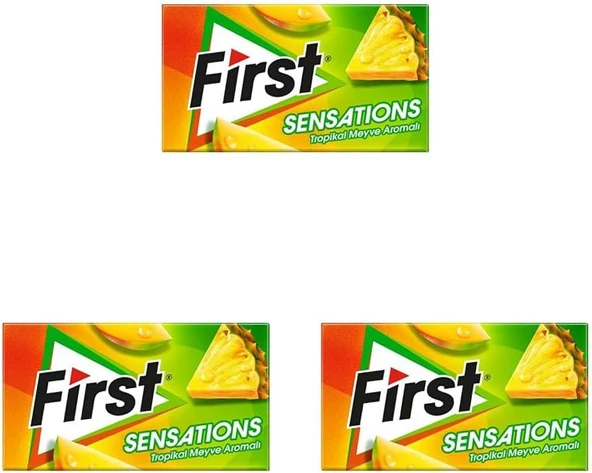 First Sensations Tropikal Meyve Aromalı Sakız 27 Gr (3 Paketi) ürün görseli 1