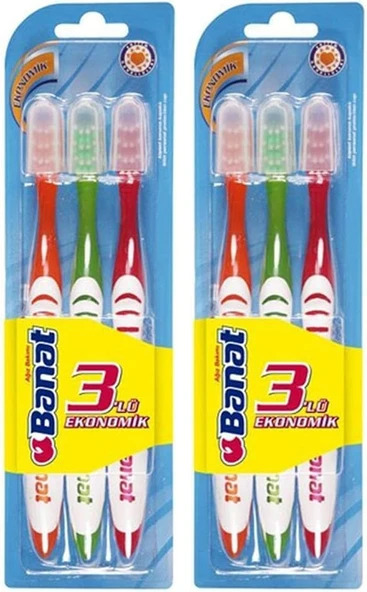 Banat Pack 3'Lü Fırçası 2Li Paket ürün görseli 1