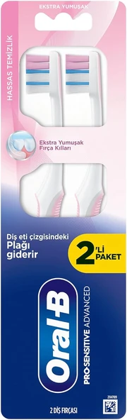 Pro-Sensitive Advanced Hassas Temizlik Fırçası, Ekstra Yumuşak, 2 Adet ürün görseli 1