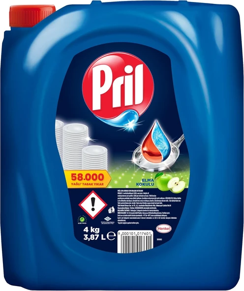Pril Elma Kokulu Elde Yıkama Sıvı Bulaşık Deterjanı 1 X 4 Kg, Elma 4Kg ürün görseli 1