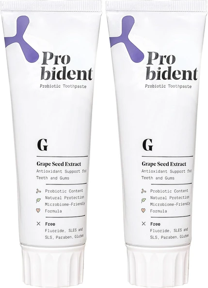 Probident Aktif Doğal Florürsüz Macunu Üzüm Çekirdeği Özüt Ilaveli Ağız Kokusu (2 Paketi) ürün görseli 1