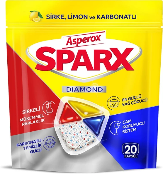 Asperox Sparx Bulaşık Makinesi Kapsülü 20'Li ürün görseli 1