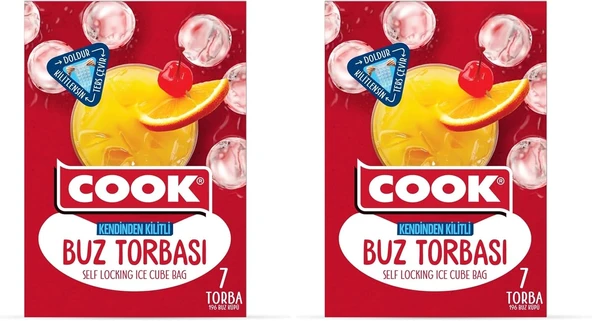 Cook Buz Torbası, Kendinden Kilitli (7 Adet/Kutu Içi) 2Li Paket ürün görseli 1