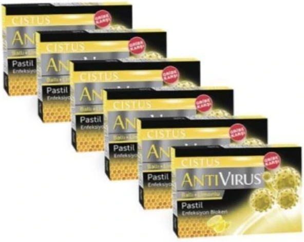 Cistus Antivirus Ballı Limonlu Pastil, 10'Lu 6 Adet ürün görseli 1