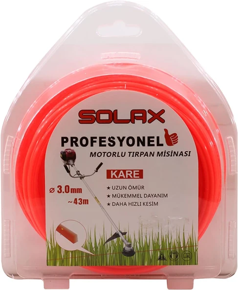 Solax Tırpan Misina Kare Dört Köşe 3 Mm X 43 Metre Misinası ürün görseli 1