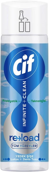 Infinite Clean Doğal Probiyotikli Yedek Şişe Tüm Yüzeyler İçin Lotus & Deniz Tuzu 280 Ml ürün görseli 1