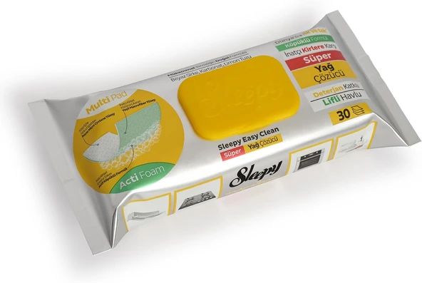 Sleepy Easy Clean Süper Çözücü Yüzey Temizlik Havlusu&Mendili 30 Yaprak ürün görseli 1